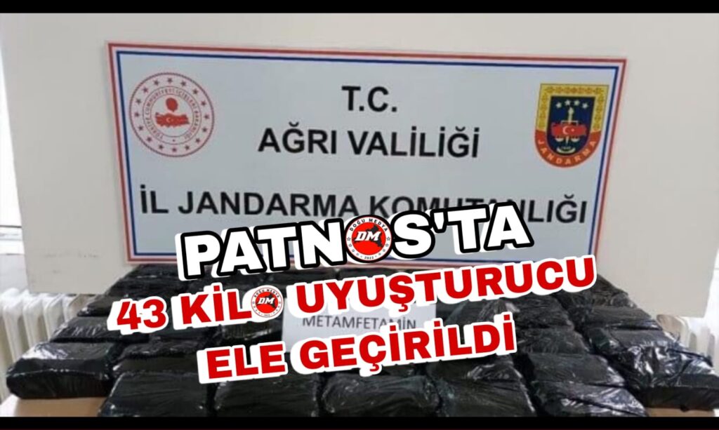 Patnos’ta 43 Kilo Uyuşturucu Uyuşturucu Ele Geçirildi 