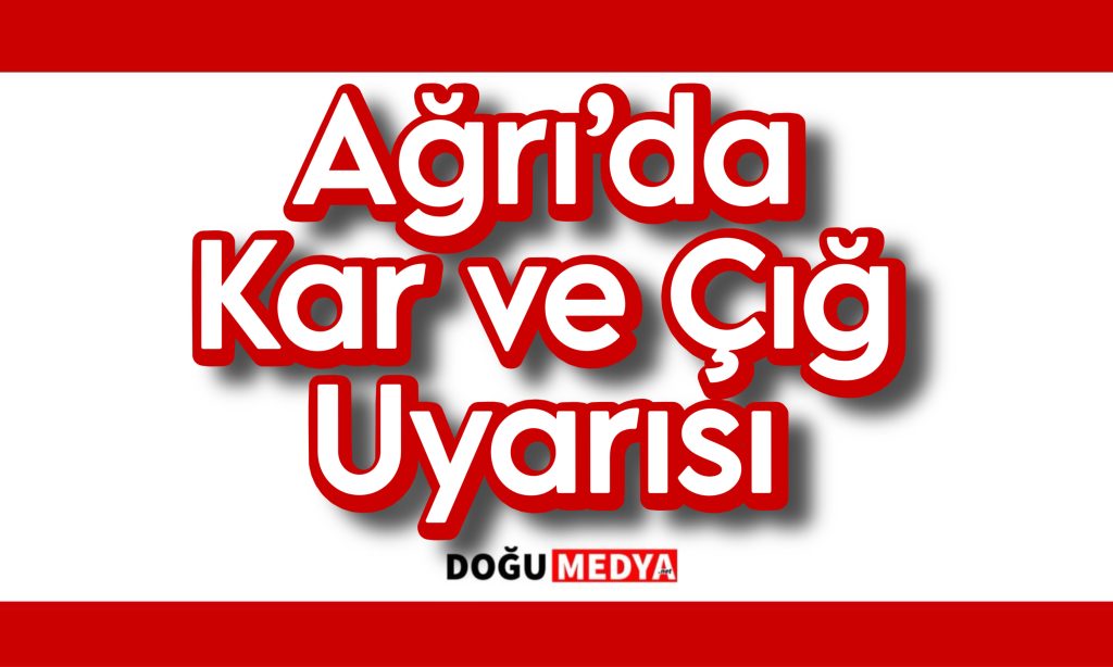 Ağrı İçin Kar ve Çığ Uyarısı