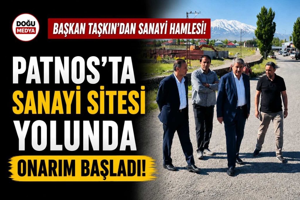 Patnos’ta Sanayi Sitesi Yolunda Onarım Başladı