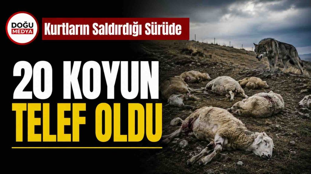 Kurtların Saldırdığı Sürüde 20 Koyun Telef Oldu