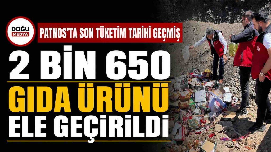 Patnos’ta Son Tüketim Tarihi Geçmiş 2 Bin 650 Gıda Ürünü Ele Geçirildi