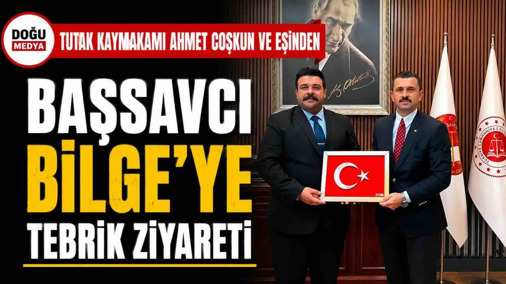 Tutak Kaymakamı Ahmet Coşkun ve Eşinden Başsavcı Bilge’ye Tebrik Ziyareti