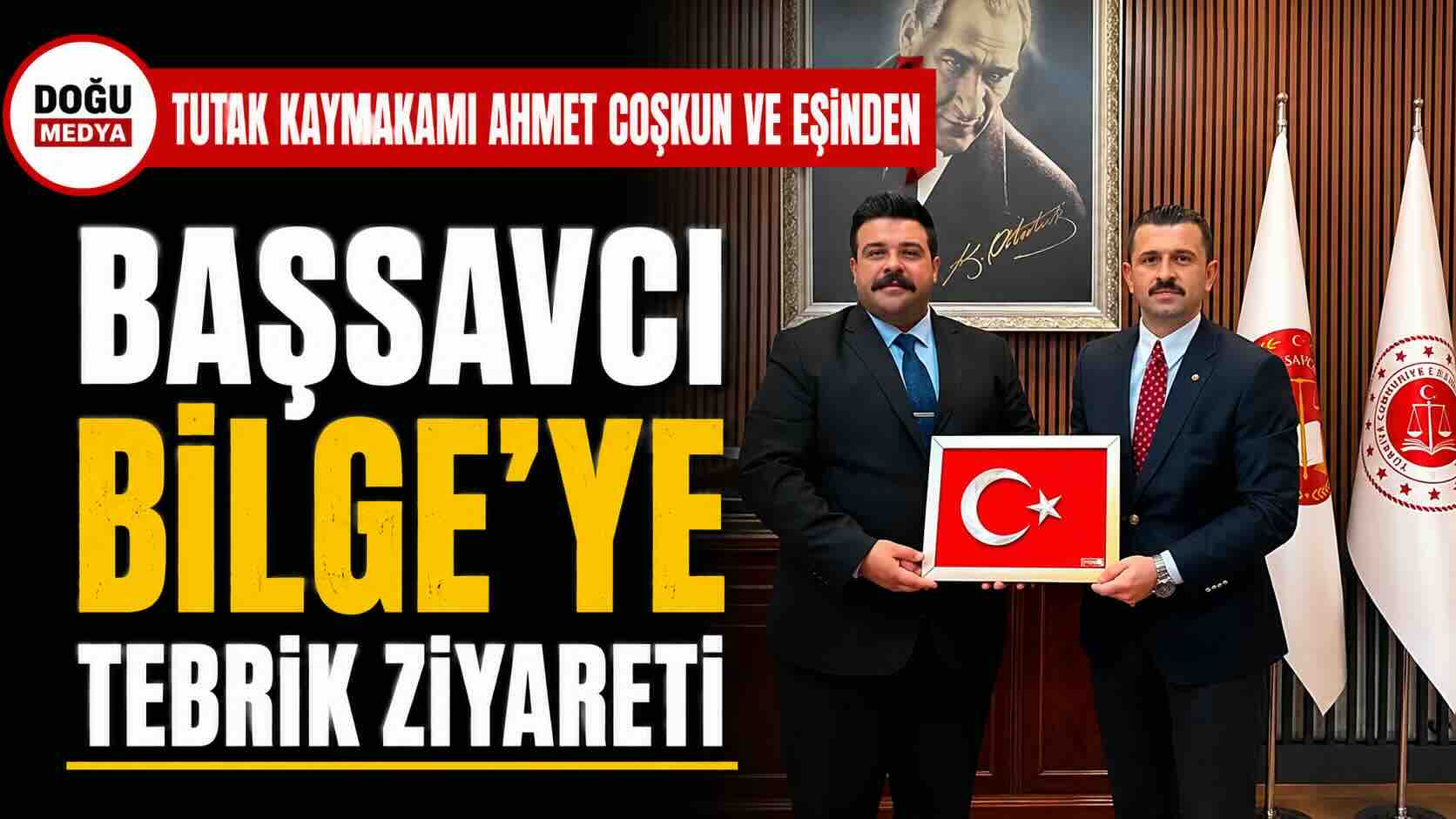 Tutak Kaymakamı Ahmet Coşkun ve Eşinden Başsavcı Bilge’ye Tebrik Ziyareti