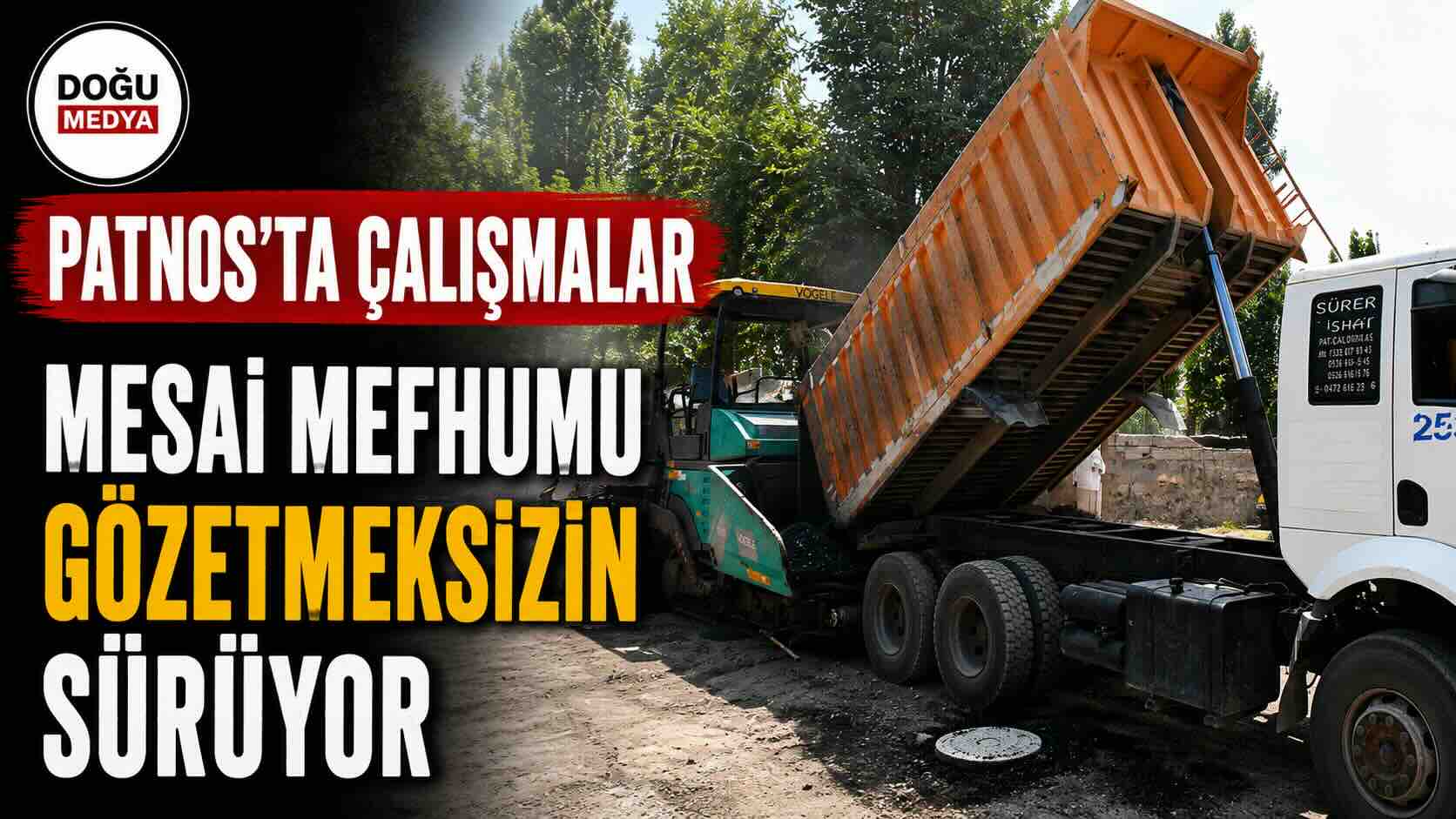 Patnos’ta Çalışmalar Mesai Mefhumu Gözetmeksizin Sürüyor