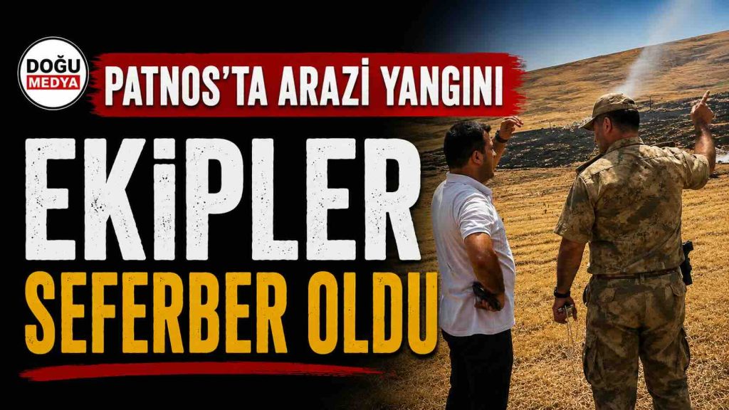 Patnos’ta Arazi Yangını: Ekipler Seferber Oldu