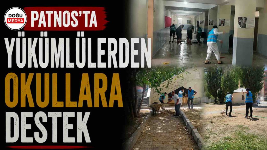 Patnos’ta Yükümlülerden Okullara Destek