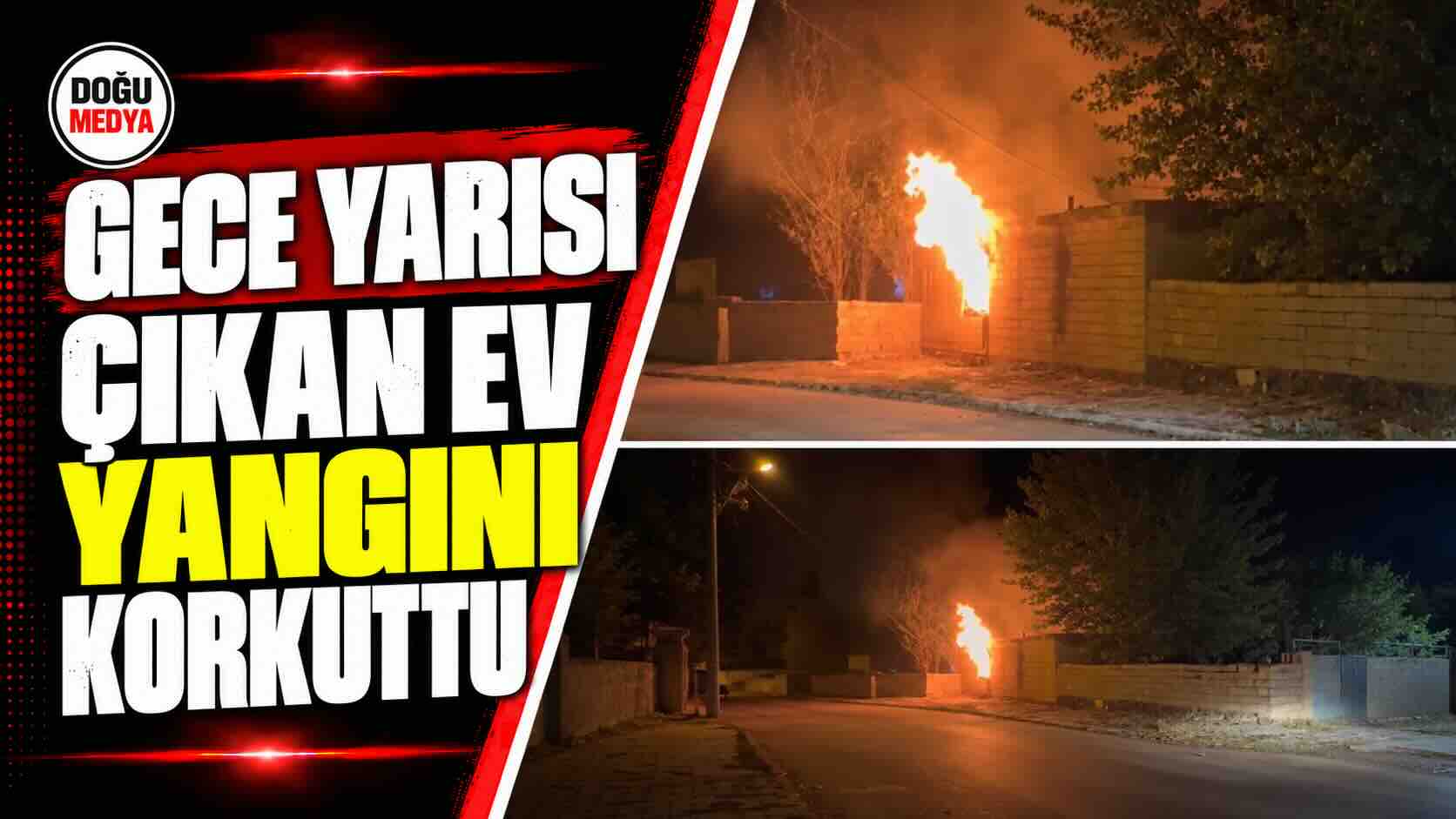 Gece Yarısı Çıkan Ev Yangını Korkuttu