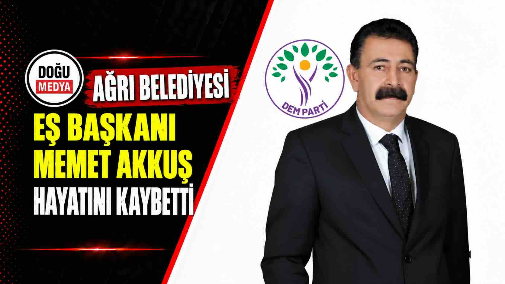 Ağrı Belediyesi Eş Başkanı Memet Akkuş Hayatını Kaybetti