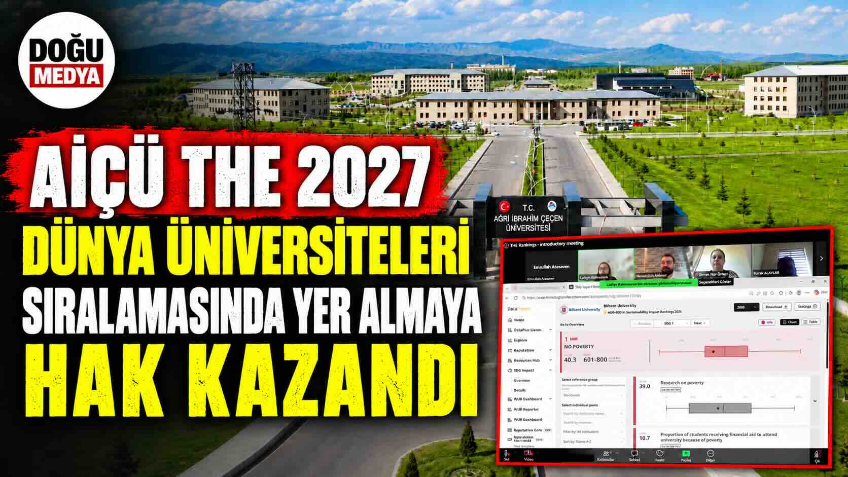 AİÇÜ THE 2027 Dünya Üniversiteleri Sıralamasında Yer Almaya Hak Kazandı