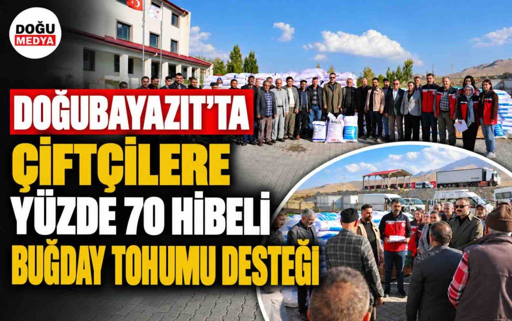 Doğubayazıt’ta Çiftçilere Yüzde 70 Hibeli Buğday Tohumu Desteği