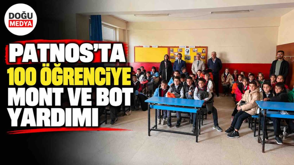 Patnos’ta 100 Öğrenciye Mont ve Bot Yardımı