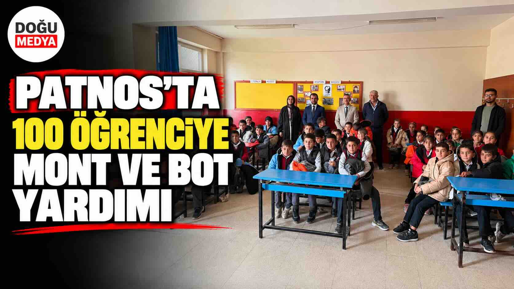 Patnos’ta 100 Öğrenciye Mont ve Bot Yardımı